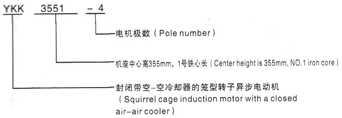 YKK系列(H355-1000)高压荆州三相异步电机西安泰富西玛电机型号说明